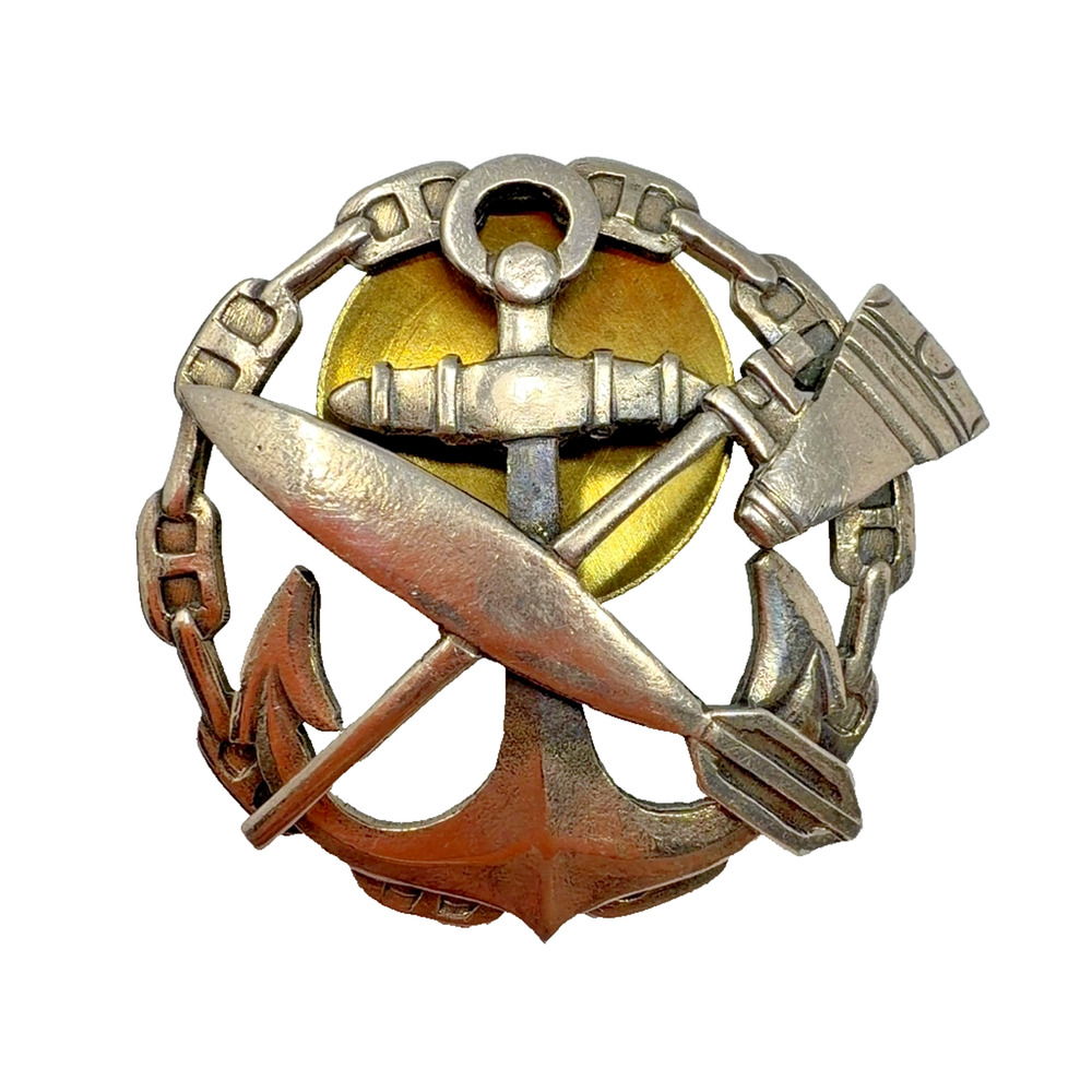 USSR Soviet Russian Navy Marine Corps Badge Pin Anchor Rifle Rocket